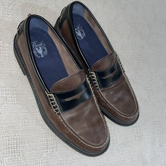 Cole Haan Pinch Men’s Penny Loafers Size 9.5 M Brown Leather Going Out Party - Picture 1 of 12